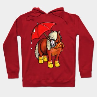 Rainy day Shetland pony Hoodie